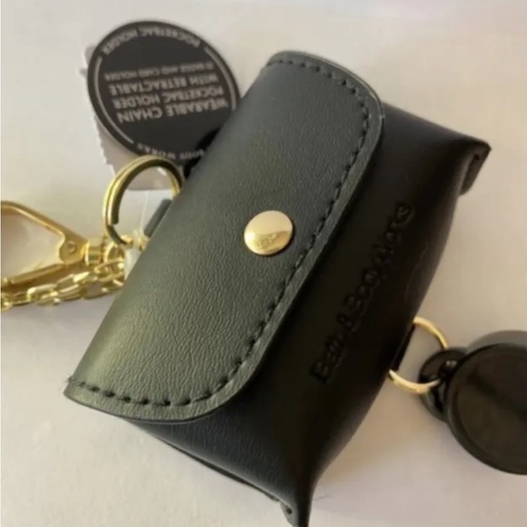 Bath & Body Works Black pouch Wearable ID Keyring Lanyard Pocketbac Holder chain - Picture 3 of 4